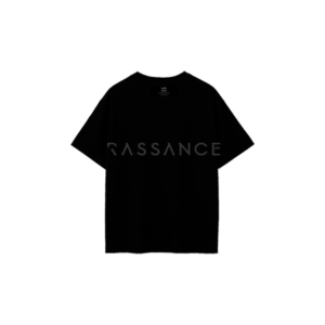 RASSANCE - SIGNATURE TYPOGRAPHY | OVERSIZED T-SHIRT — WOMEN | BLACK | BACK
